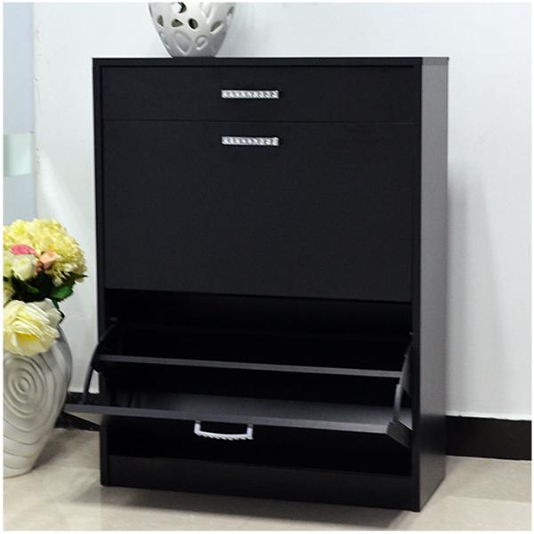 Três organizador de madeira Cabinet da sapata da altura da porta 12KG 80cm