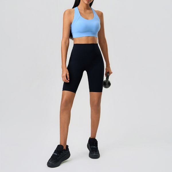 Tummy Control Women Athletic Biker Shorts Seamless Compression Fabric 5