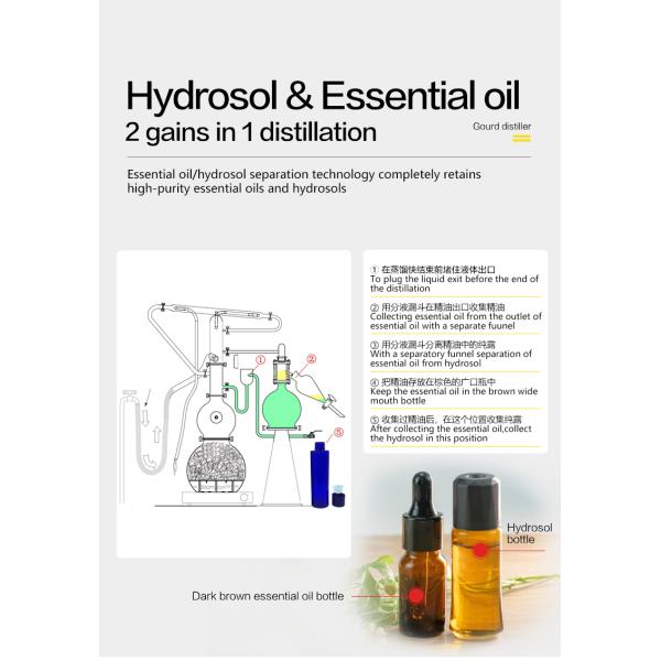 Easy to Lavender Oil Distiller Steam 10l/lemon Glass Essential Oil Distillation Extractor/machine Essential Oil 27.1 KG