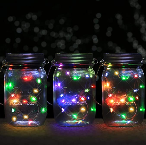 Waterproof Multicolor 30LEDs 1.2V Mason Jar Lid Solar Lights