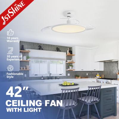 Protecção ocular 42 LED ventilador de teto com lâminas ocultas e material acrílico metálico