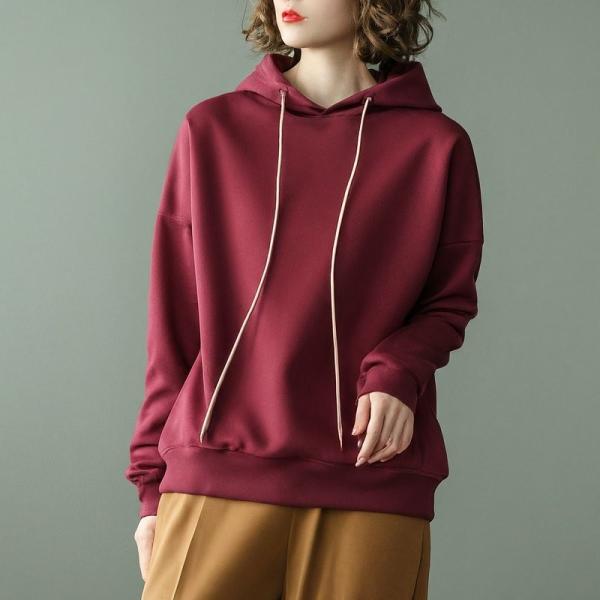 Cotton Women'S Hoodies Sweatshirts Drop Shoulder Pullover Design ODM/OEM