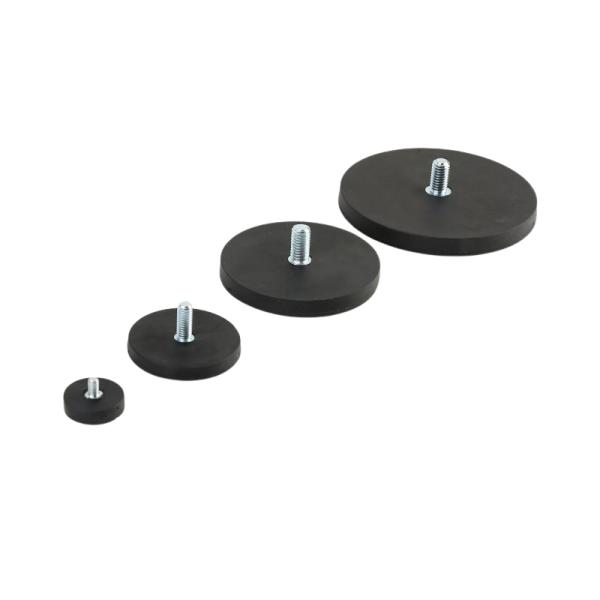 High Strength NdFeB Rubber Coated Magnet Non Slip Customized Size