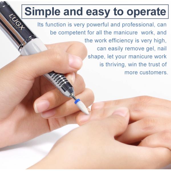 L'UGX 30000 rpm portable cordless crazy electric nail drill