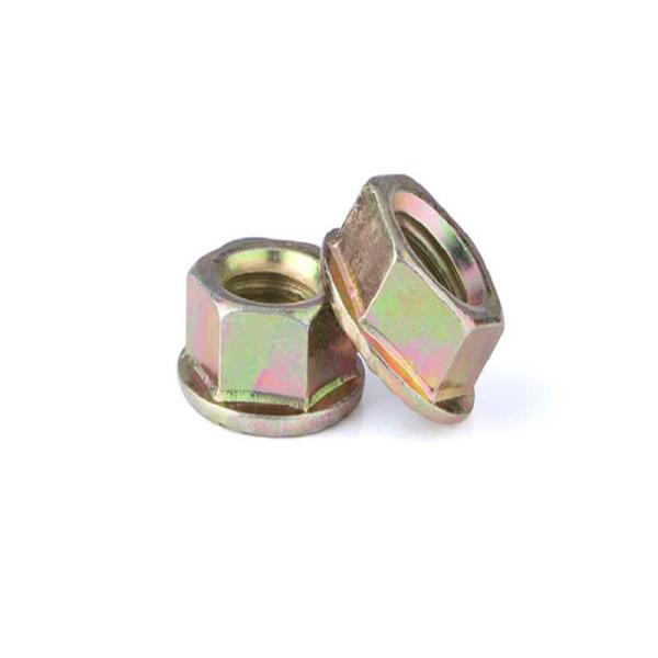 As porcas de aço inoxidável do GB classificam 4,8 M3-M16 zincam a contraporca serrilhada chapeada da flange