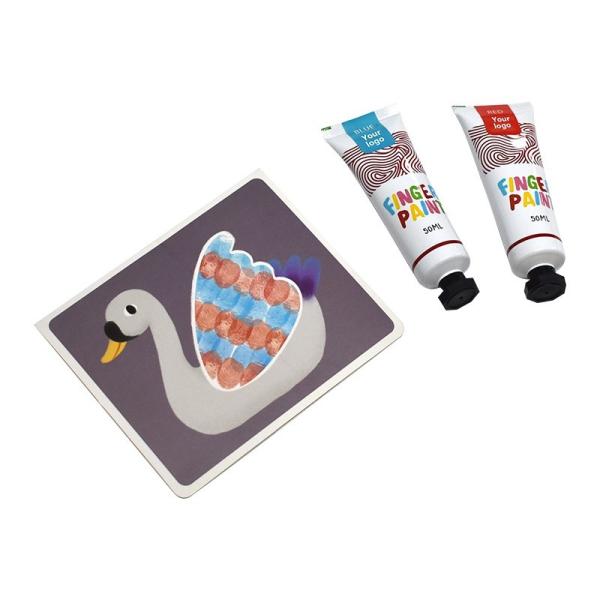 Творческая картина пальца установила безопасных не токсических естественных детей пигмента рисуя набор игрушки подарка