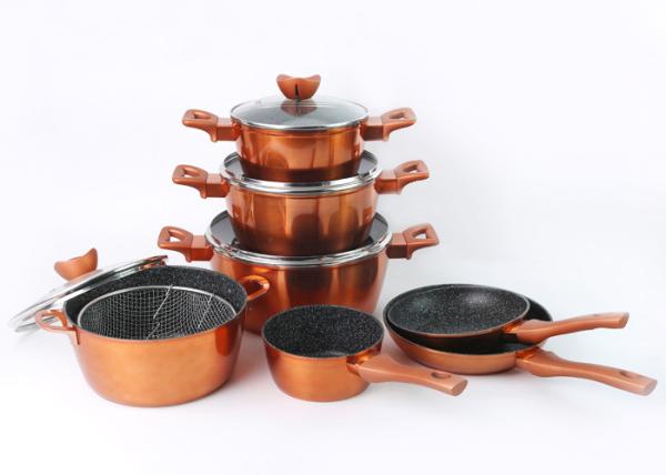 Colorful PTFE Free 16cm 12L Non Stick Saucepan Sets