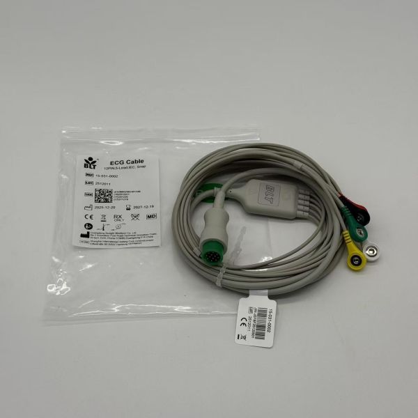 Original Biolight ECG Cable IEC Snap 12Pin connector 15-031-0002