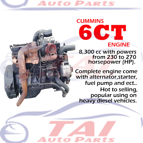 Использованный 4BT 6BT Cummins дизельный двигатель для грузовиков Автобусный генератор Машины морского машиностроения