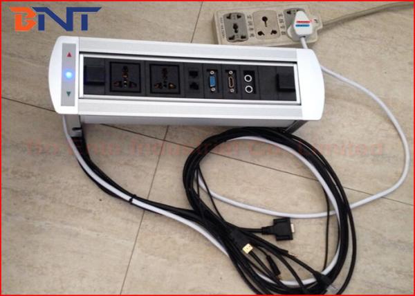 O Desktop de 180 graus motorizou Flip Up Rotating Power Strip para a mobília da conferência