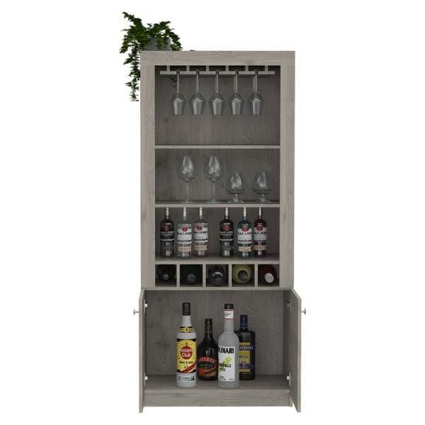 Stainless Steel Corner Wine Cabinet Racks With Temperature Control And Wood Shelves