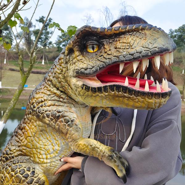 Realistic Hand Dinosaur Puppet Sunproof Tyrannosaurus Rex Hand Puppet for Performance