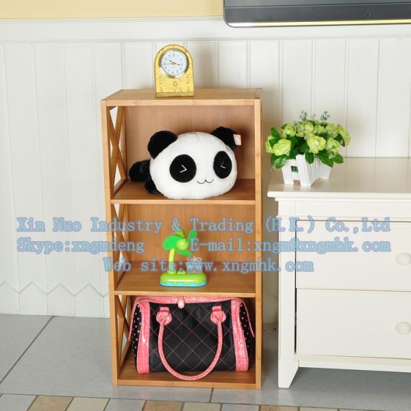 Bamboo children's bookshelves, bamboo bookcase, wooden bookcase