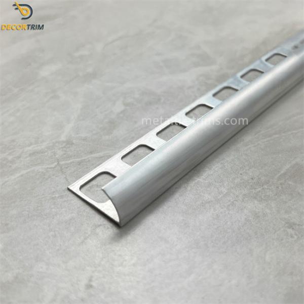 plastic Round shape tile trim , Aluminium Tile Trim Protection Metal Edge Trim