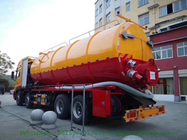 30ton Vacuum Sewer Sewage Cleaning Truck (Sewer Septic Tank High Pressure Combined Water Jetting WhatsApp:+8615271357675