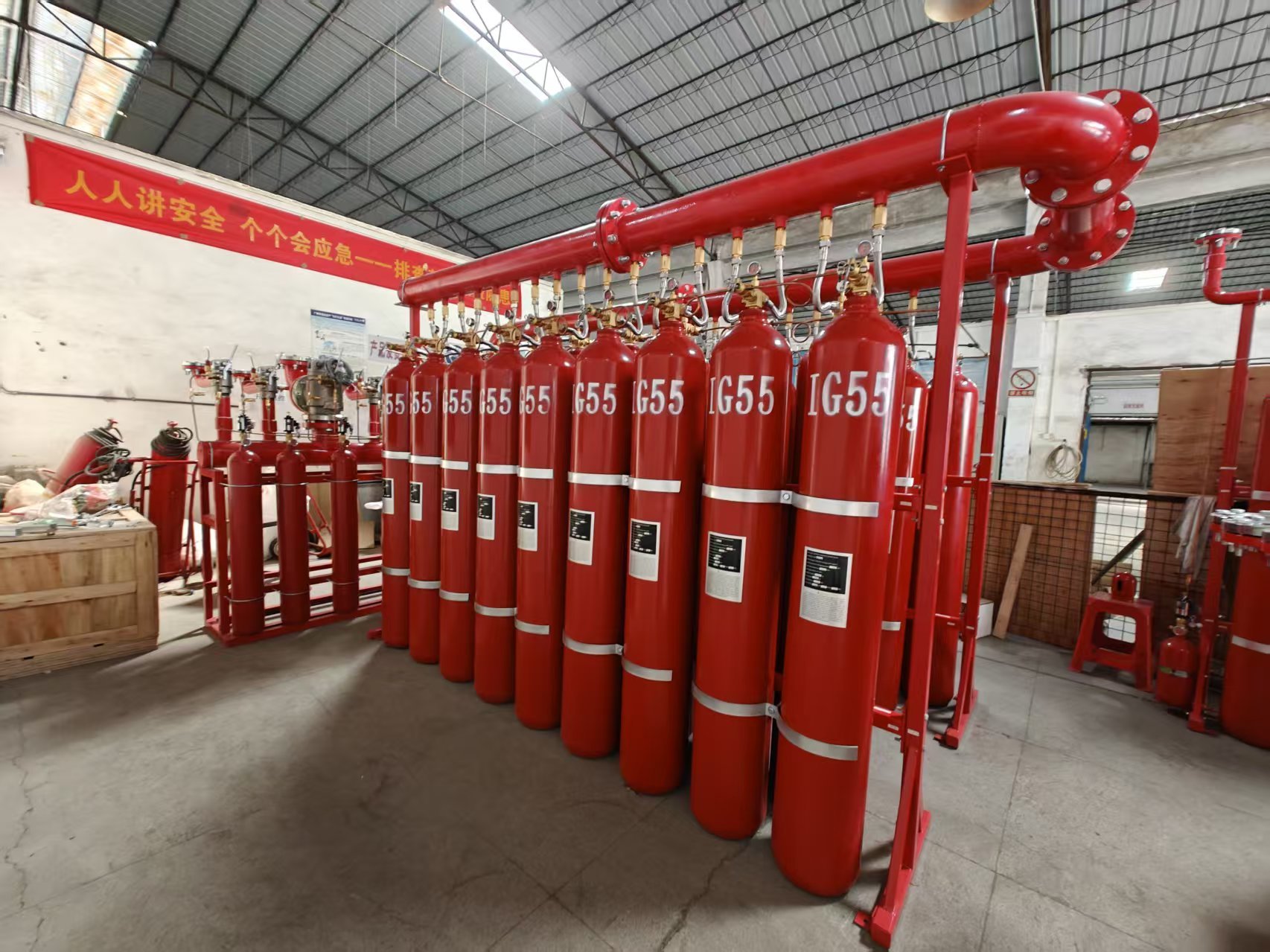 IG55 20MPa Piping Network for Inert Gas Fire Suppression System - Non-Toxic & Safe with Long Transmission Distance