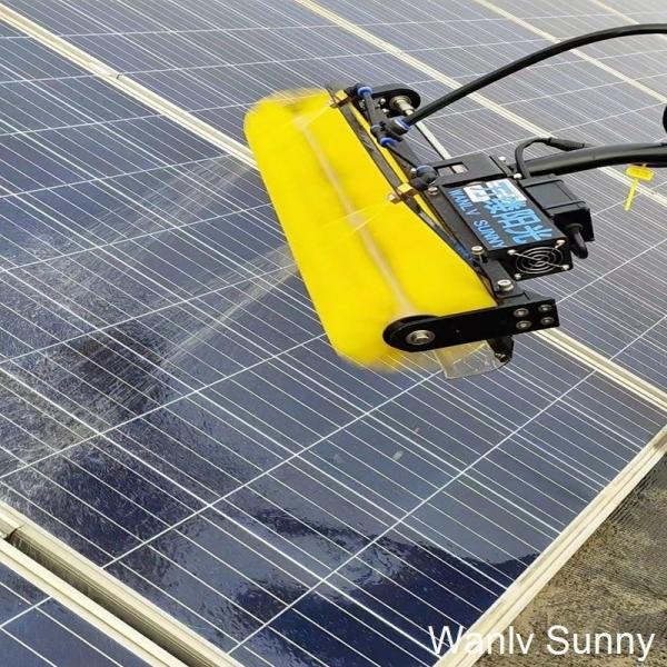 5Kit de limpeza de painéis solares elétricos de tamanho máximo de desdobramento de 0,5 m com pólo de alimentação por água de liga de alumínio