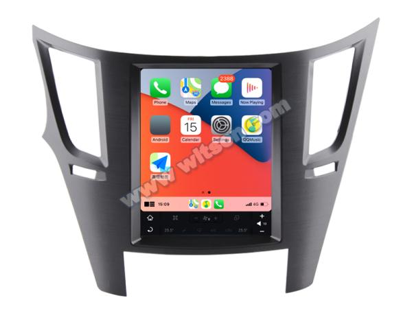 Pantalla Tesla vertical Android de 10.4 para Subaru Outback 4 Legacy 5 2009-2014, sistema multimedia estéreo para coche, GPS, reproductor Carplay