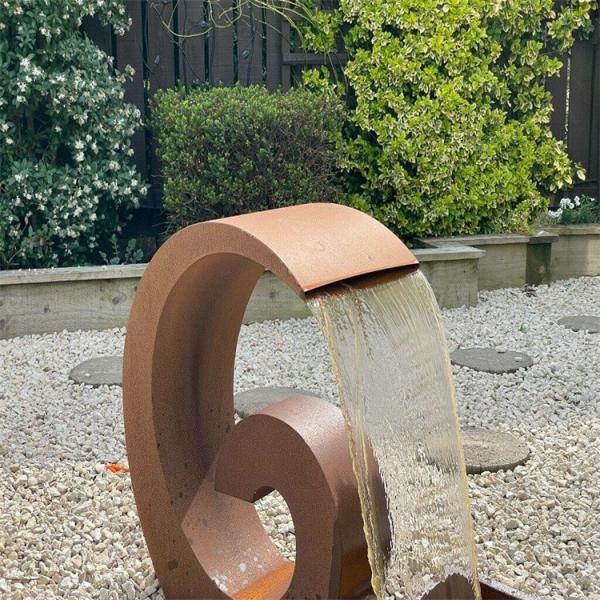 Home Decoration Corten Steel Waterfall Fountain*1800mm Customized