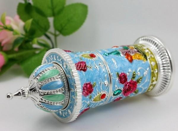 Shinny Gifts High Quality Metal European Enameled Toothpick Holder Vintage Home Decoration