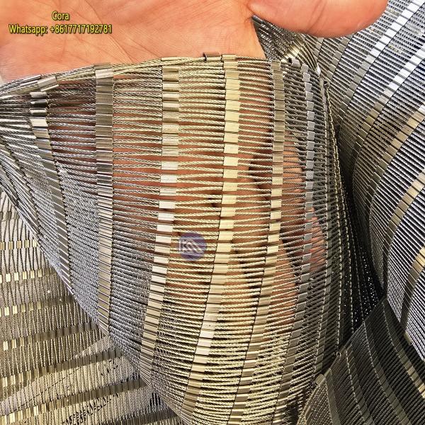 Animal Fence Construction Flexible Balustrade Stainless Steel Wire Rope Mesh For Plant Climbing Mesh / Cable Mesh