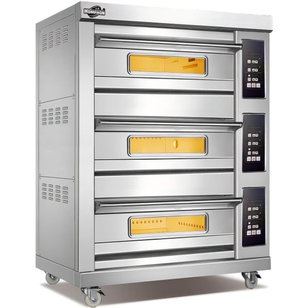 Electric Bakery Commercial Oven Stainless Steel Three Layer 380V For Bread Shop