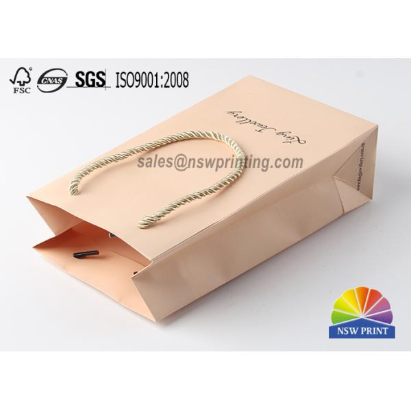 Full Colored Printed Paper Bags , Paper Shopping Bags Customizable Logo