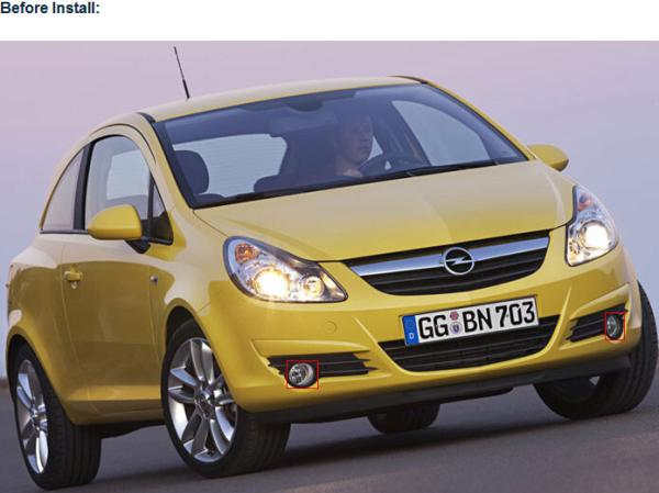 Opel Corsa car fog light kits LED daytime driving lights drl for sale