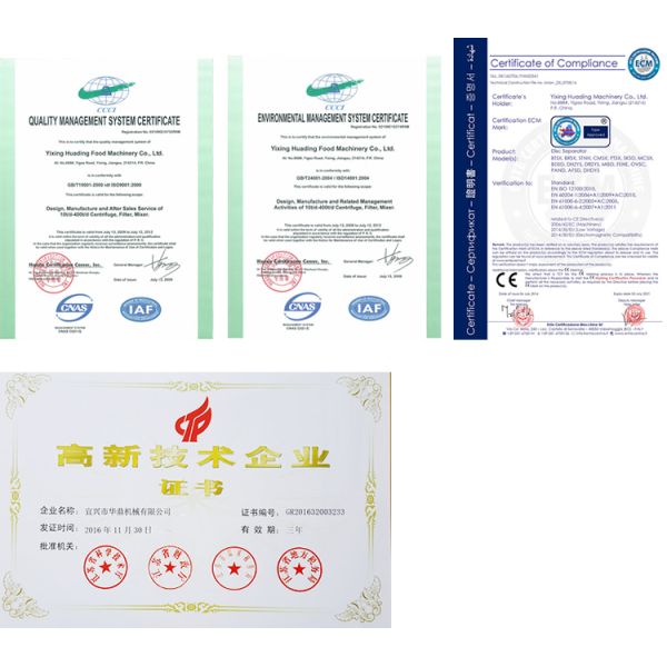 CE Juice Disc Stack Separator Disk Stack Centrifuge For Food Industry