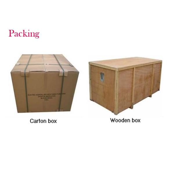 Double Crank Medical Hospital Furniture Nursing Bed With Control Wheels (ALS-M203)