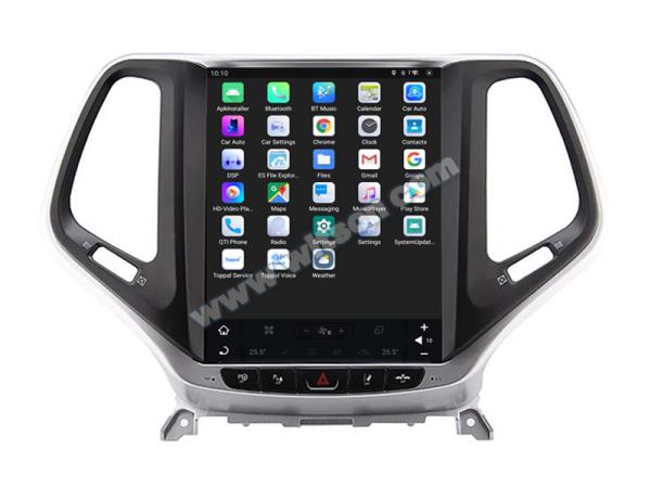 9Écran de 7 poucesTesla Écran Android vertical Pour Jeep Cherokee 5 KL 2014-2018 Moteur multimédia stéréo GPS Lecteur de jeu de voiture