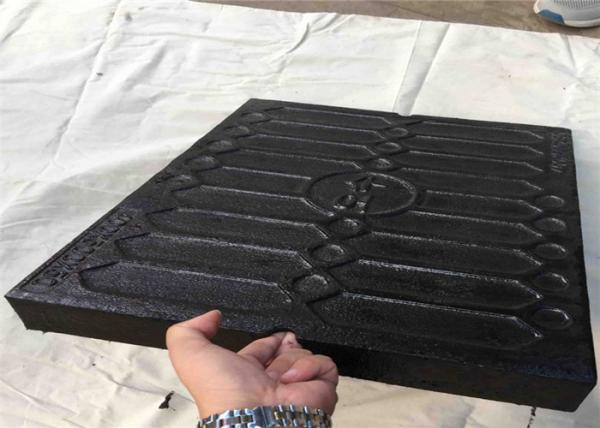 Square Single Seal DI Manhole Cover Frames With Lock Black Painted Finished