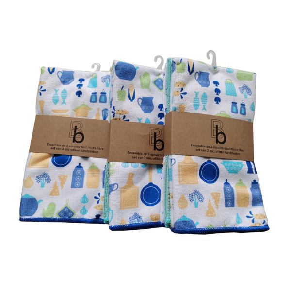 40x60cm Buff Christmas Microfiber Dish Towel Cloth For Kitchen Dishes