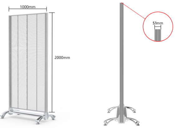 SMD2121 Advertising Transparent Led Light Poster Display P2.8x5.6 Two Side