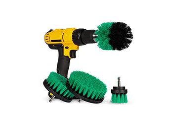 Long Bristle Green Tile Electric Scrub Brush 2 Inch Apply To Kitchen / Tub