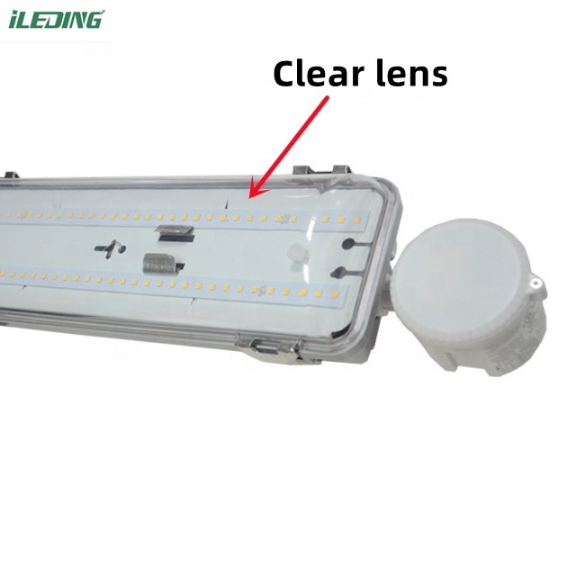 65W Led Workshop Light With Motion Sensor PC frosted Cover Tri-proof Vapor Tight Light