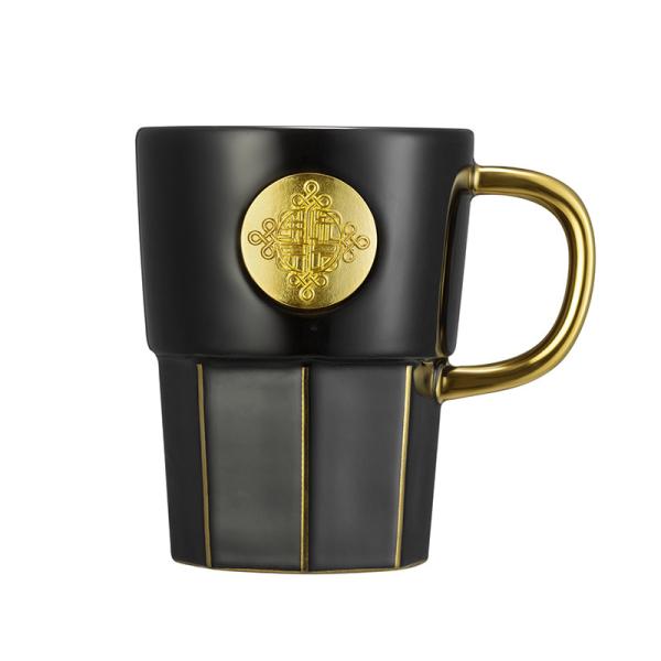 Customized Gold Handle Mugs With Gold Nameplate In Durable Earthenware / Stoneware / Porcelain