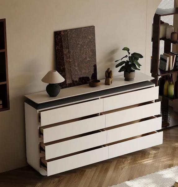 Custom Modern Plywood Console Table Beige Color For Hallway