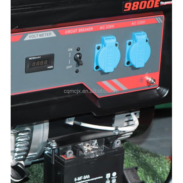 Single Phase 7.5 Kw 230v 7.5 Kva 7500 Petrol Gasoline Generator With Handle And Wheel