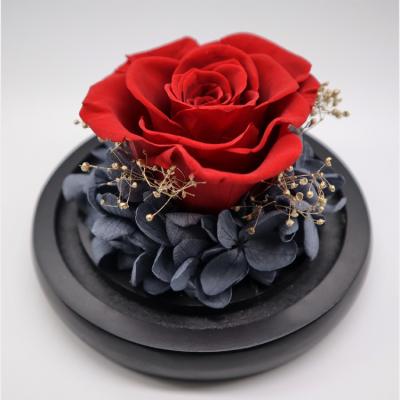 Rosas eternos reais românticas, Rose Gift Weddings Decoration eterno de vidro