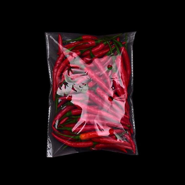 Custom Size Perforated Bag Self Adhesive Food Safe Clear Bags Anti Fog