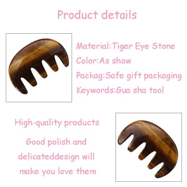 Customized Logo Availabled Gua Sha Comb Massage Tool for Enhancing Circulation on Scalp Face