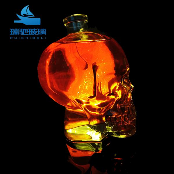 Настраивайте форму черепа, печать на экране, 750 мл. Стеклянная бутылка с крышкой.