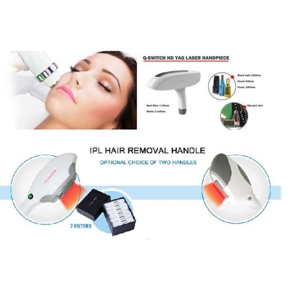 машина удаления волос лазера OPT SHR лазера IPL yag nd 4in1 Mulfifunction RF профессиональная безболезненная