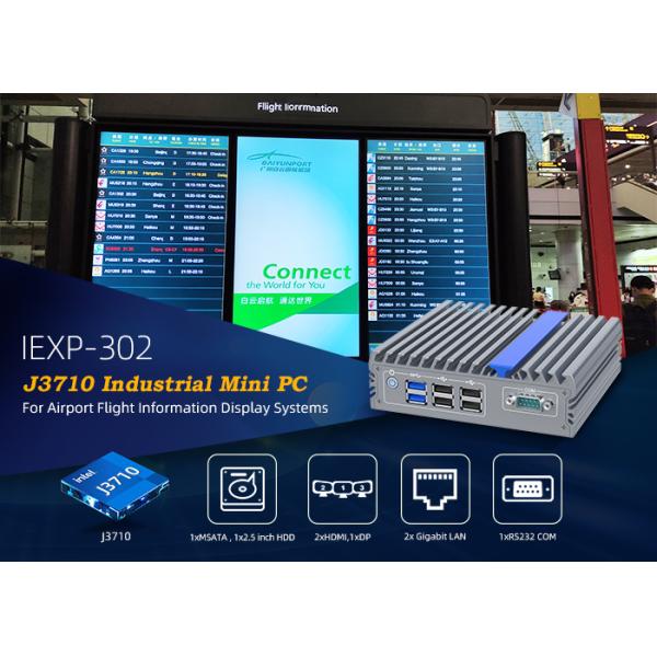 J3710 Трипл дисплей 2 HDMI DP Dual Lan Mini Pc для цифровой вывески