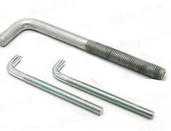 Convenient L Shaped Anchor Bolts , Hot Dipped Galvanized Anchor Bolts