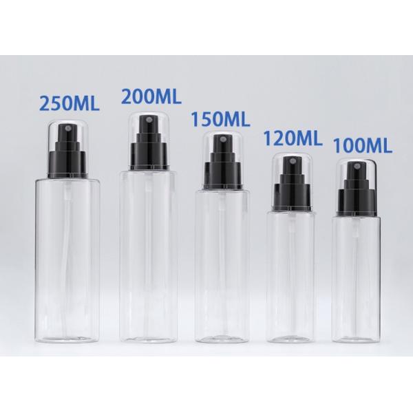 OEM Cosmetic Spray Pump Bottle , Transparent Plastic Bottle 100ml 150ml