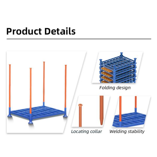 Commercial Steel Pallet Stacking Frame Reinforced Design Warehouse Heavy Duty Storage System