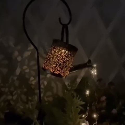 2700K Solar Kettle Light Hollow Garden Landscape Path String Light