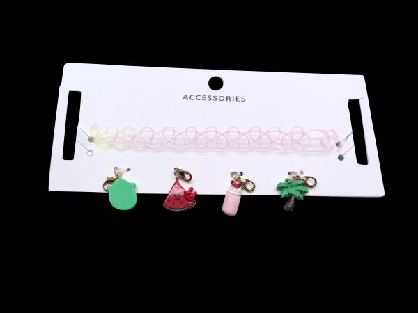 Colorful 3D Glass  Pendant Gold Plated Cubic Cartoon Charm for DIY Jewelry Accessories